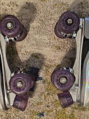 Purple Glitter Roller Skate Wheels - Quad Set